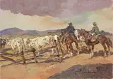 Maremma by Carlo Domenici, oil on faesite, offered Apr 2015