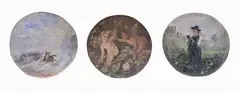 Lotto di tre dipinti by Emilio Lapi, A) Centauri, offered Apr 2015