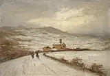 Nevicata by Giuseppe Buscaglione, oil on panel, offered Apr 2015