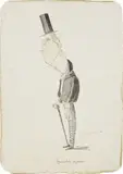 Telemaco Signorini, Caricatura di Cesare Spinelli, inchiostro and watercolour on paper
