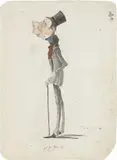 Caricatura di Luigi Gattai by Angiolo (o Angelo) Tricca, inchiostro and watercolour on paper, offered Apr 2015