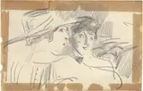 Giovanni Boldini, Figure, charcoal on paper