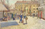 Mercato a Porta Palazzo by Ulvi Liegi, oil on panel, offered Apr 2015