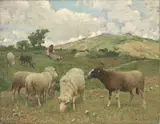 Pascolo alla Consuma by Ruggero Panerai, oil on canvas, offered Apr 2015