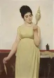 Lydia by Raffaello Sorbi, 1872, oil on canvas, offered Apr 2015
