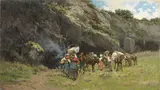 Pietro Barucci, Scena campestre, oil on canvas