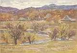 Villaggio di Yavorin by Vadim Ivanovich Odainik, oil on cardboard, offered Apr 2015