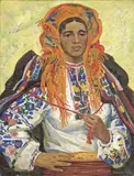 Donna dei Carpazi by Vadim Ivanovich Odainik, 1967, oil on canvas, offered Apr 2015
