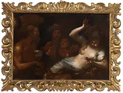 Cecco Bravo, La Bellezza tenta di scacciare il Tempo, oil on canvas