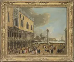 Luca Carlevarijs, La Piazzetta, oil on canvas
