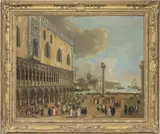 Luca Carlevarijs, La Piazzetta, oil on canvas