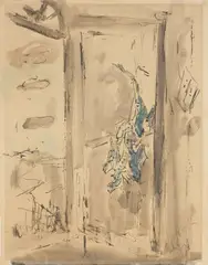 Ranocchi by Filippo de Pisis, 1938, watercolour and pastel on paper applicata on cardboard, offered Nov 2014