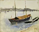 Virgilio Guidi, Marina con veliero