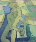 Felice Casorati, Nudo di ragazza nei campi