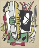 Fernand Léger, Composizione, 1938, gouache on paper applicata on card