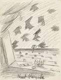 Alberto Savinio, Nuit Royale, 1931, pencil on paper