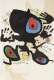 Manifesto per l'esposizione «Homage to Miró» by Joan Miró, 1973, lithograph a colori, offered Nov 2014