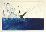 Franco Angeli, Senza titolo, charcoal and enamel on paper applicata on canvas