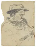 Ottone Rosai, Ritratto di uomo con cappello