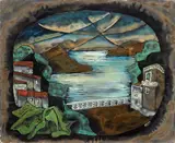 Pippo Oriani, Paysage de la Riviera