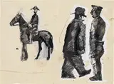 Figure by Mario Sironi, mixed media on paper, offered Nov 2014