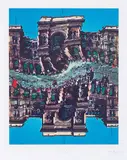 Pol Bury, Milan, collage on paper applicata on card