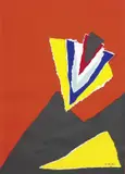 Roberto Crippa, Senza titolo, mixed media and collage on paper