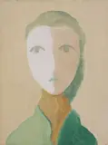 Figura femminile by Virgilio Guidi, 1959, oil on canvas board, offered Nov 2014