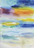 Antonio Corpora, Tramonto a Siviglia, 1997, watercolour on paper