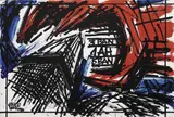 Vinicio Berti, Grande Incontro-Scontro 1AH-3BAN, 1986, acrylic on canvas