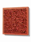 Bernard Aubertin, Senza titolo, 1969, oil and chiodi on panel
