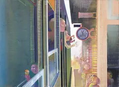 Le départ by Leonardo Cremonini, 1972, oil on canvas, offered Nov 2014