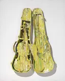 Arman, Senza titolo, 1991, acrylic on violino in custodia applicato on panel