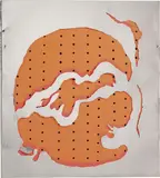 Lucio Fontana, Concetto Spaziale, Teatrino, 1965, screenprint con buchi
