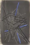Nicolas de Staël, Composizione, 1945, charcoal and pastelli on paper applicata on card