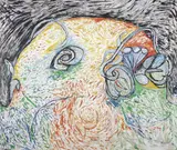 Senza titolo by Mimmo Paladino, 1978, oil and acrylic on canvas, offered Nov 2014