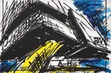 Vinicio Berti, Costruzione immagine-positiva, 1987, tempera on canvas