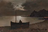 Paesaggio con barca by Gino Romiti, 1937, oil on panel, offered Nov 2014