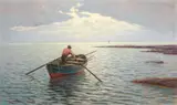 Renuccio Renucci, Pescatore, oil on panel