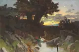 Le bagnanti by Ugo Manaresi, oil on canvas, offered Nov 2014