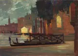 Venezia by Renato Natali, oil on panel, offered Nov 2014