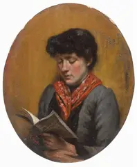 Eugenio Prati, Ritratto di fanciulla, oil on cardboard