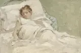 Amos Cassioli, Donna che dorme, oil on panel