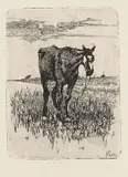 Il vecchio cavallo by Giovanni Fattori, etching on zinco, offered Nov 2014