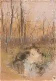 Pompeo Mariani, Paesaggio lacustre alla Zelata