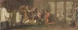 Andrea Camassei, Papa Silvestro battezza Costantino, oil on canvas