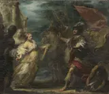 Francesco Botti, Ritorno alla casa di Jefte, oil on canvas