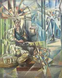 Pippo Rizzo, L'arrotino, 1921, oil on canvas