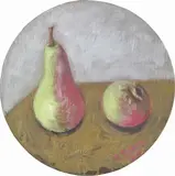 Natura morta. Pera e mela by Ottone Rosai, 1949, oil on panel, offered May 2014