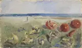 Natura morta marina con funghi e pomodori by Filippo de Pisis, 1929, oil on cardboard, offered May 2014